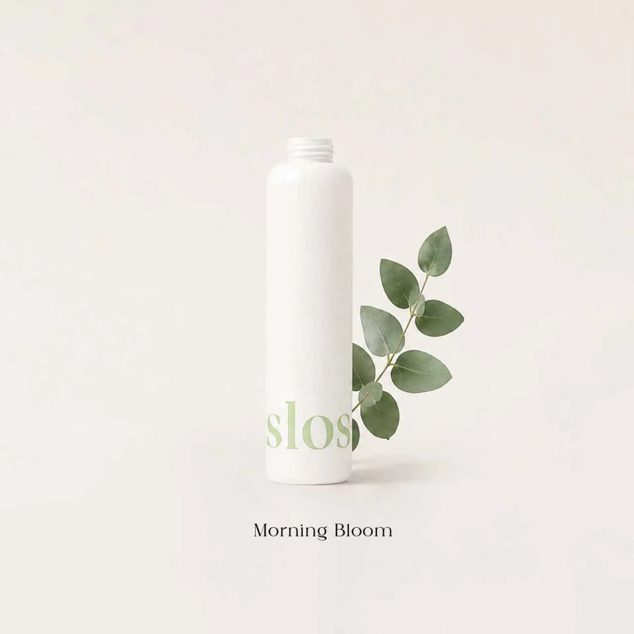 White fragrance filter cartridge with green leaf sprig