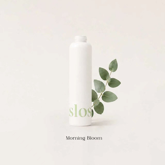White fragrance filter cartridge with green leaf sprig