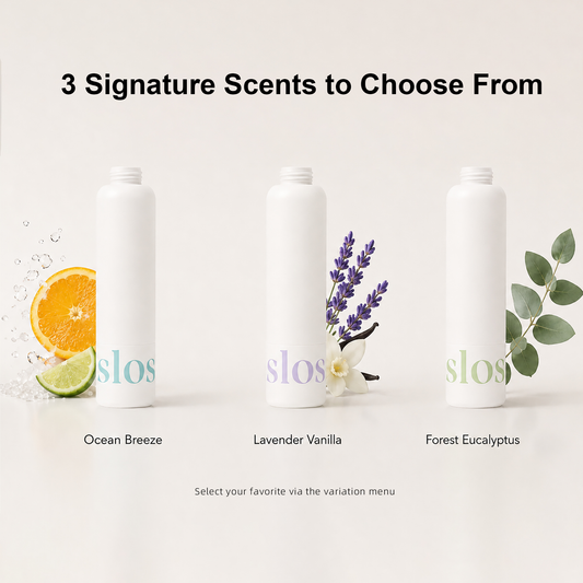 Set of three white fragrance filter cartridges with lavender, citrus, and eucalyptus icons